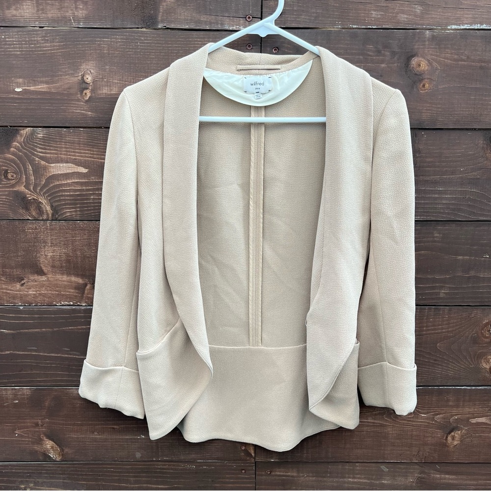 Wilfred Artizia Beige Blazer Size 0